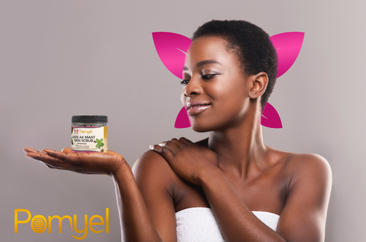 Refresh and Glow with Pomyel Kafe ak Mant Skin Scrub