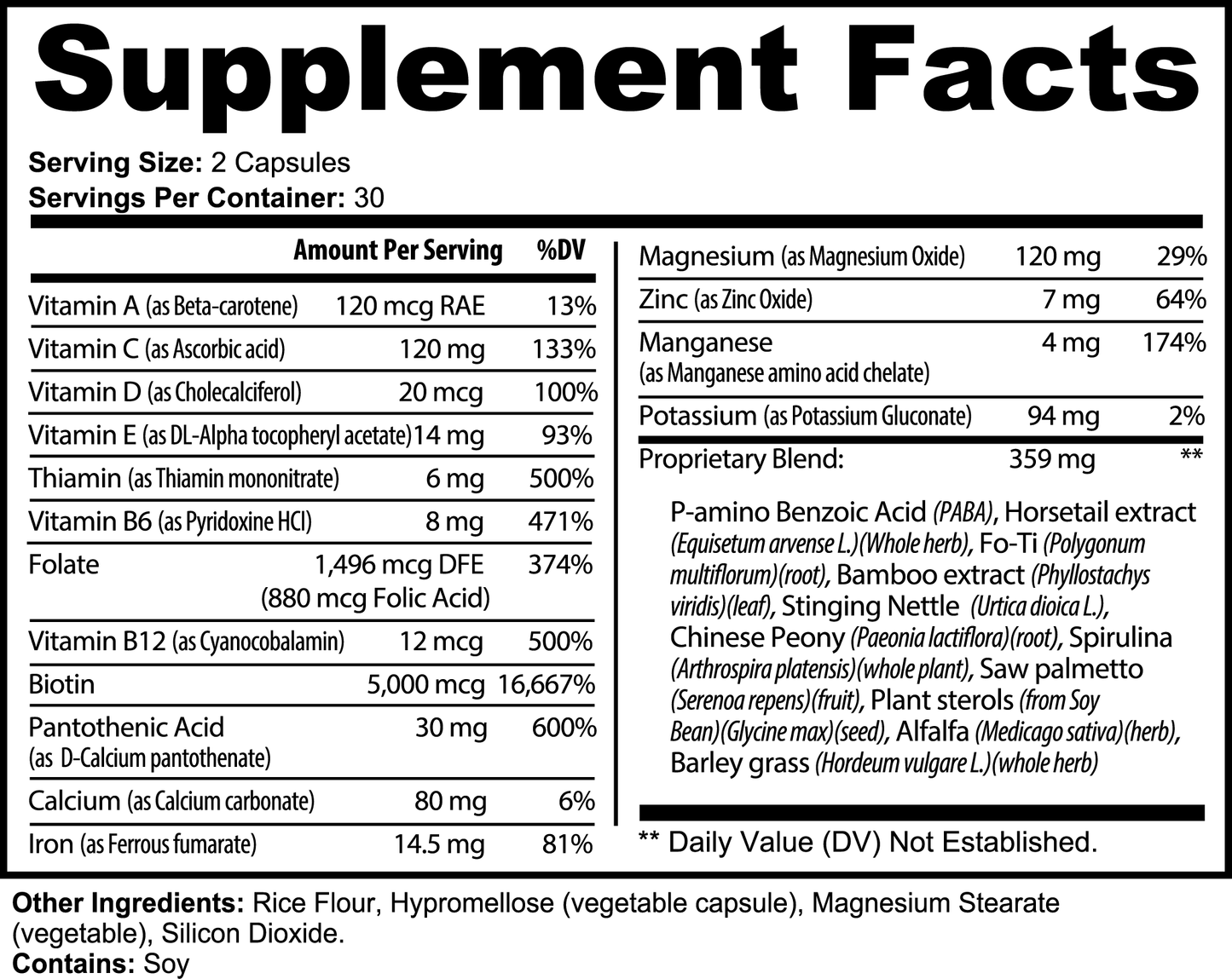 Pomyel Bèl po ak Cheve Vitamin